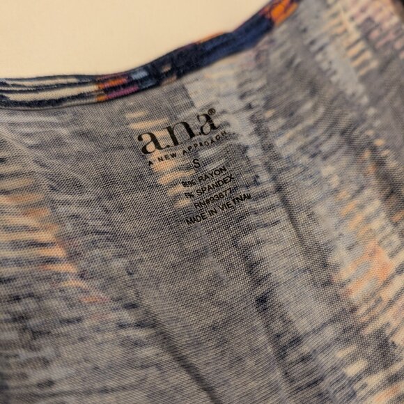 Form fitting a.n.a blue abstract sleeveless dress, small - Picture 2 of 3